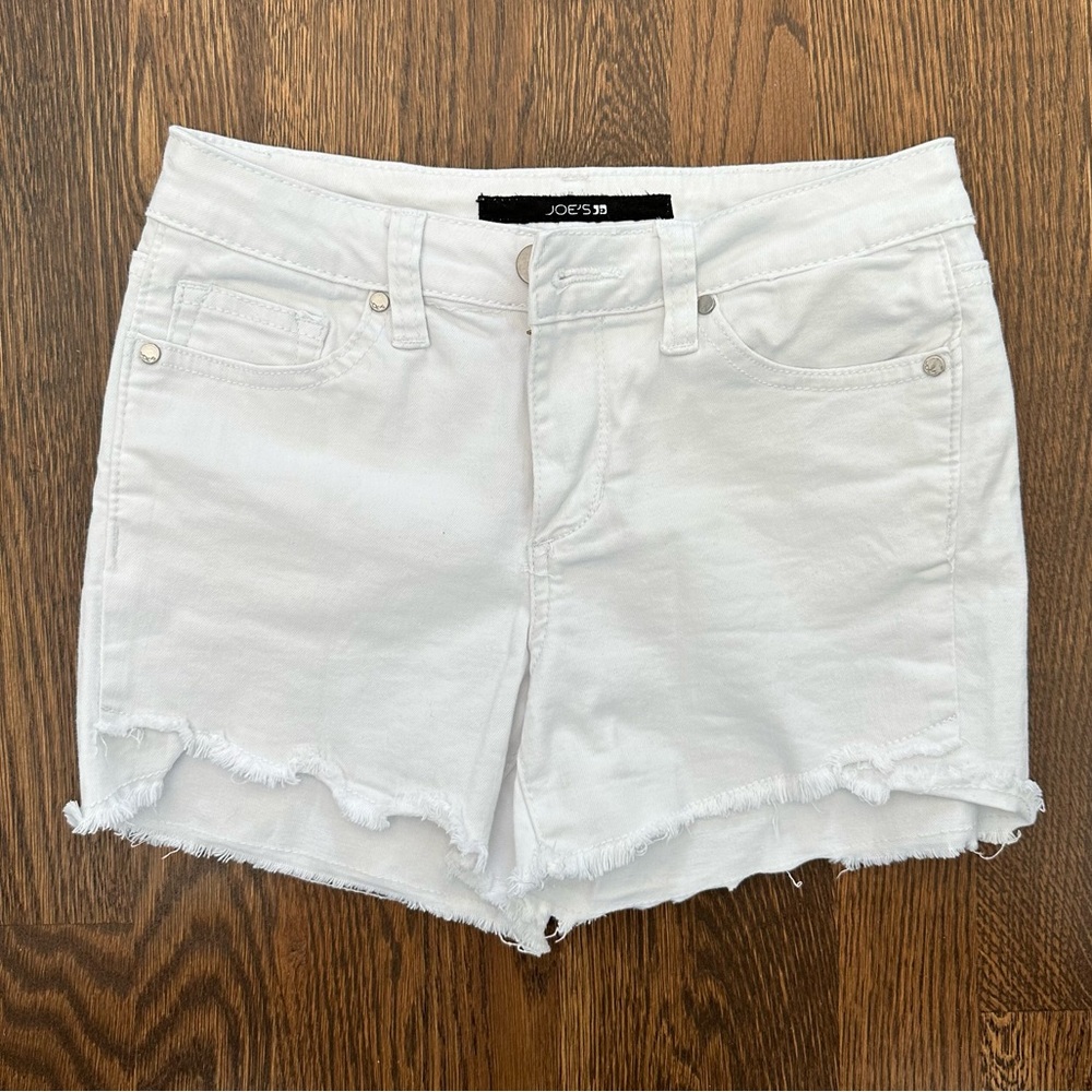 Joe’s Jeans Markie Cutoff Denim Shorts in White, Size 14